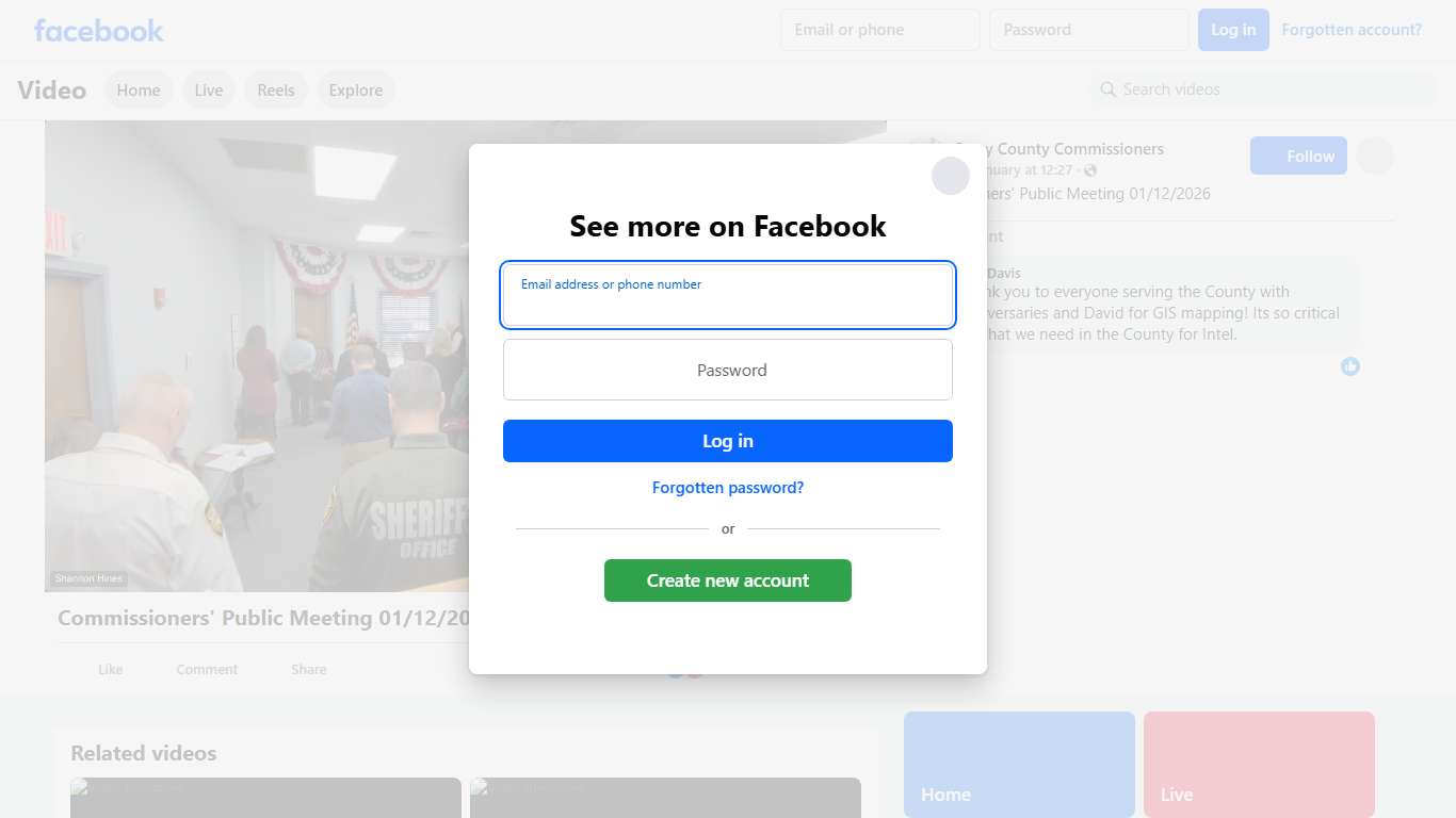 Commissioners' Public Meeting 01/12/2026 Perry County Commissioners Facebook