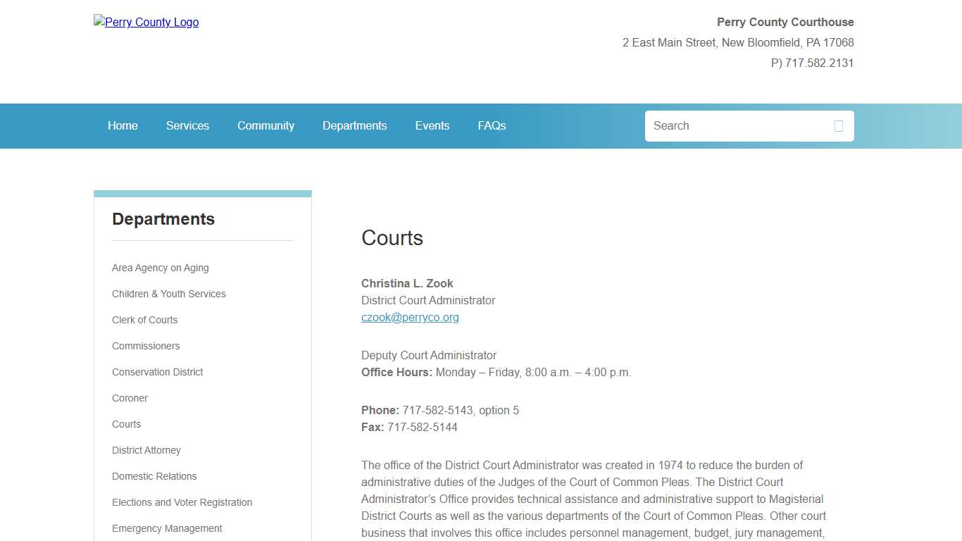 Courts - Perry County, PA